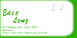 edit lenz business card